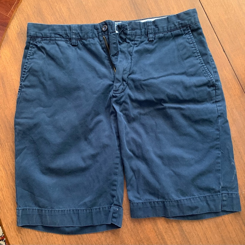 Polo Ralph Lauren flat front shorts - size 32, navy, good condition